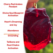 Beautiful Cherry Red Andara Pendant